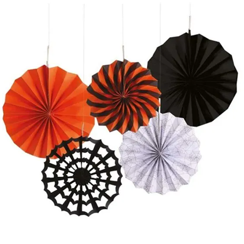 Halloween Paper Fan Decorations - Next Day Delivery