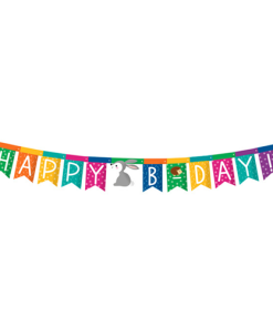 Woodland Animal Happy Birthday Banner
