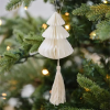 Honeycomb Christmas Decorations with Macrame Tassels