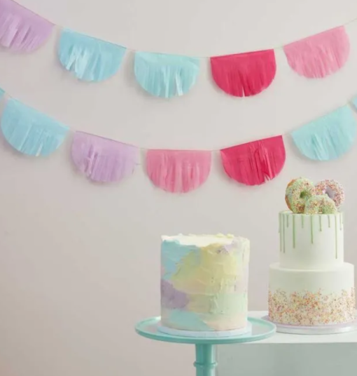 Pastel Tissue Paper Fringe Bunting