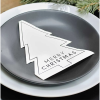 Black and White Christmas Tree Napkins