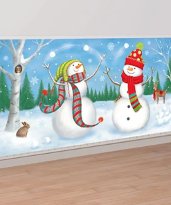 Christmas Snowmen Winter Scene Setter