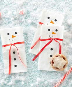 Snowman with Scarf Christmas Napkins