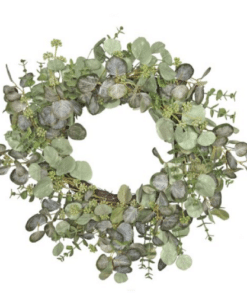 Eucalyptus and White Berries Wreath