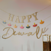 Gold Happy Diwali Paper Banner