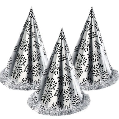 Happy New Year's Silver Party Hat