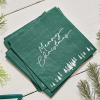 Green Merry Christmas Paper Napkins