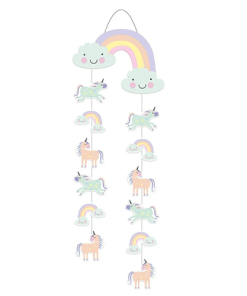 Unicorns & Rainbows Paper Hanging Decoration