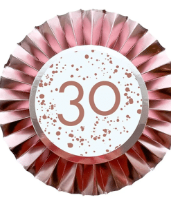 Rose Gold 30th Birthday Badge