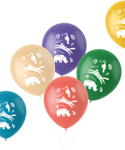 Zoo Themed Animal Printed Latex Balloons