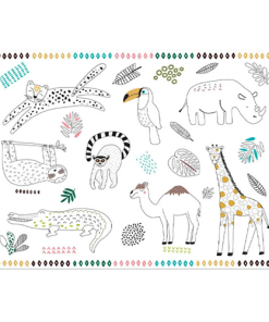 Zoo Themed Colouring Placemats