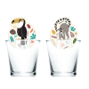 Zoo Themed Drinking Glass Decorations