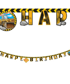 Construction Party Happy Birthday Banner