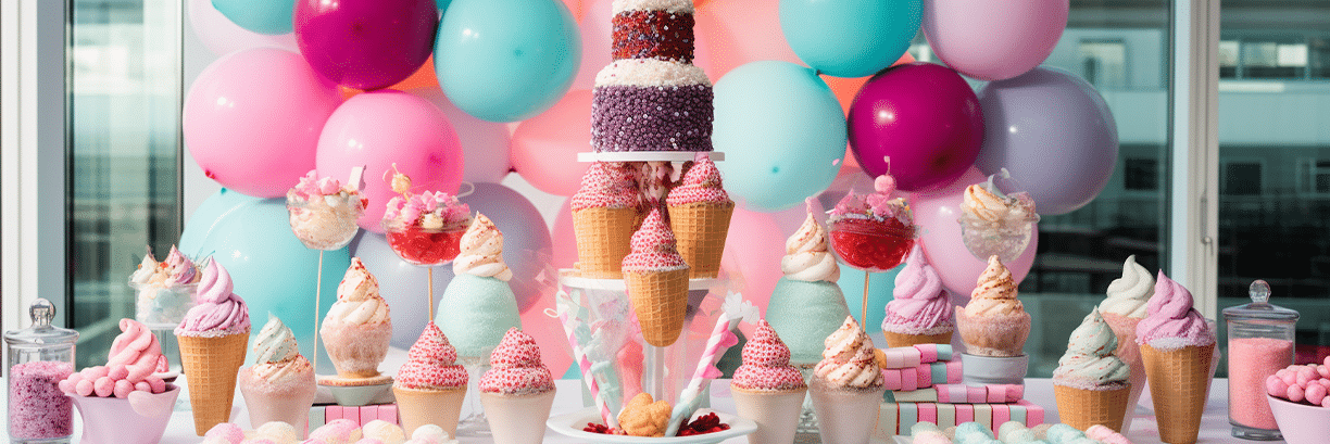 Ice-Cream themed table & party decorations