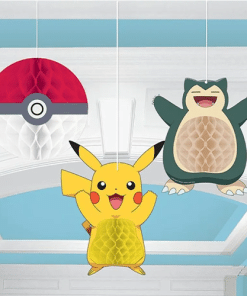 Pikachu Pokemon Party Pokeball Honeycomb Decoration