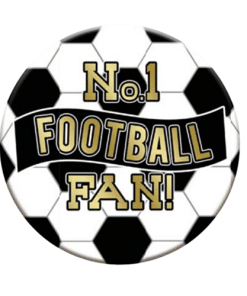 Black & White Football Fan Badge