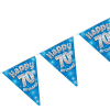 70th Birthday Blue Holographic Blue Banner