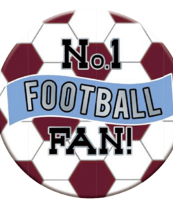 Claret & Blue Football Fan Badge