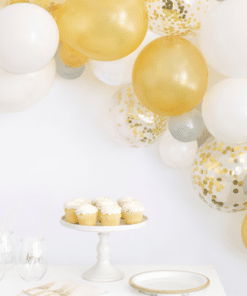 Gold, Silver & White DIY Balloon Arch Kit