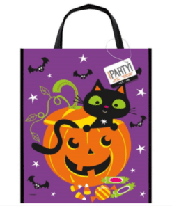 Halloween Cat & Pumpkin Tote Bag