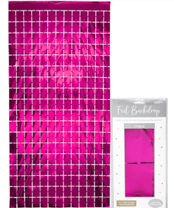 Bright Pink Square Panel Backdrop For Party Decor & Balloons