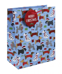 Cute Christmas Dog Themed Gift Bags