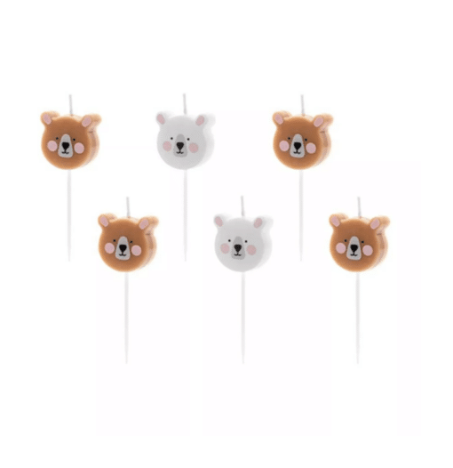 Cute Teddy Bear Birthday Cake Candles