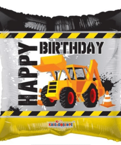 Happy Birthday Square Construction Balloon