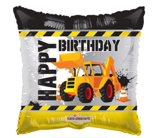 Happy Birthday Square Construction Balloon