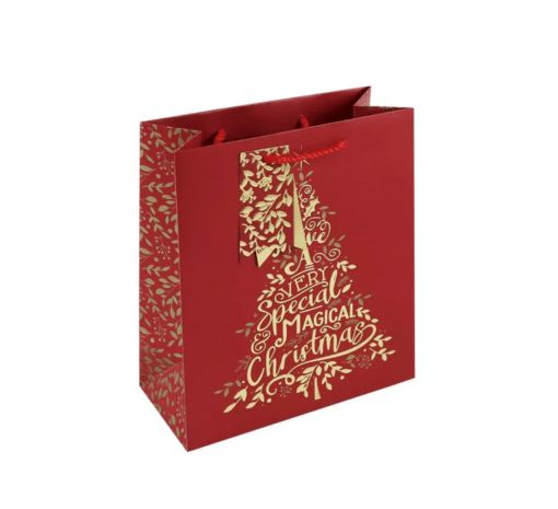 Red & Gold Magical Christmas Gift Bags For Christmas