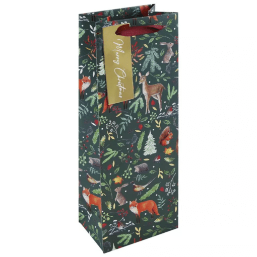 Woodland Themed Wine Spirits Bottle Bags